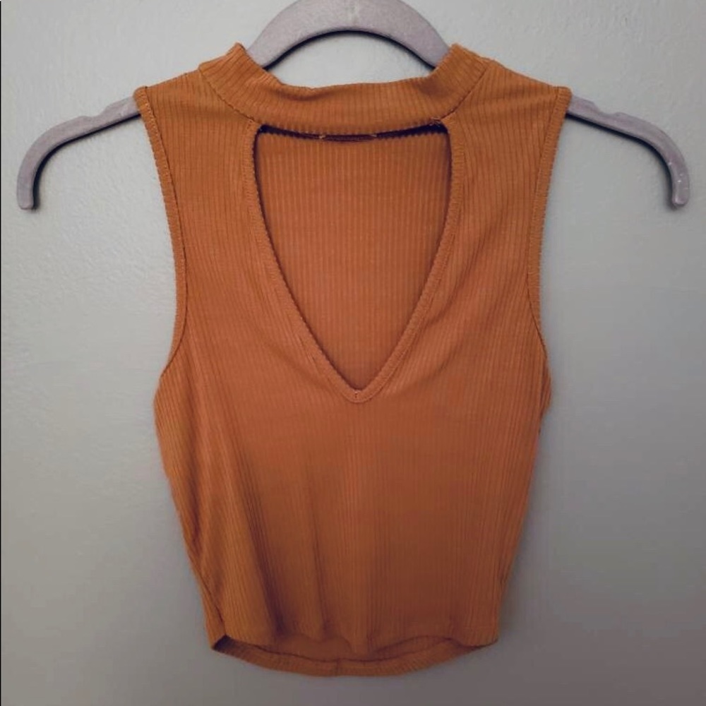 Ribbed Yellow Crop Top